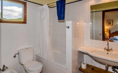 Bathroom (half tub with shower over)